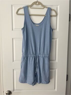 LOFT Light Blue Casual Tank Dress with Front Pockets